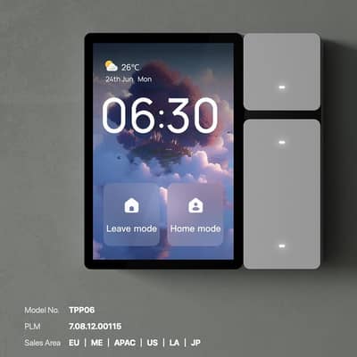 Smart LCD touch switch board with 3 Gang