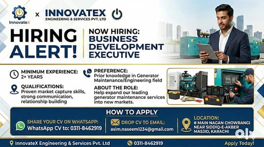 Business Development Executive Jobs in Karachi - InnovateX