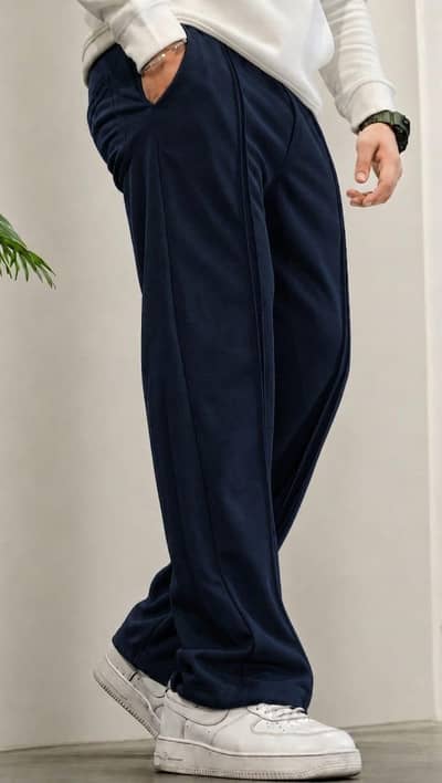 man's front double line trouser