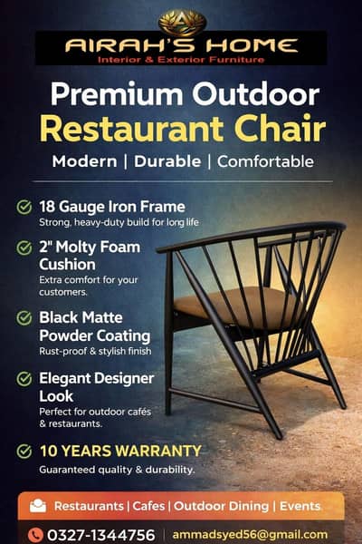 Restaurant furniture available for sale