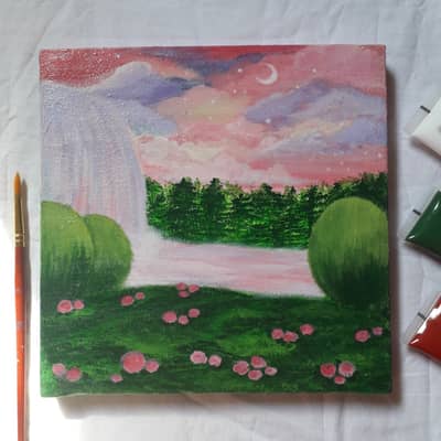 BECOMING THE OCEAN Original Acrylic Painting on Canvas