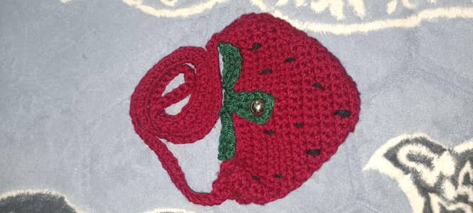 hand made crochet bag. . .