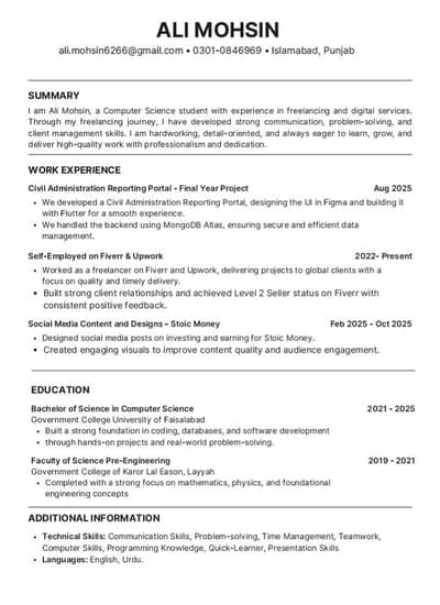Need a full-time Job