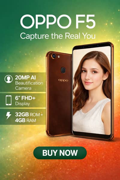 Oppo f5 new condition used 1 crack on the phone
