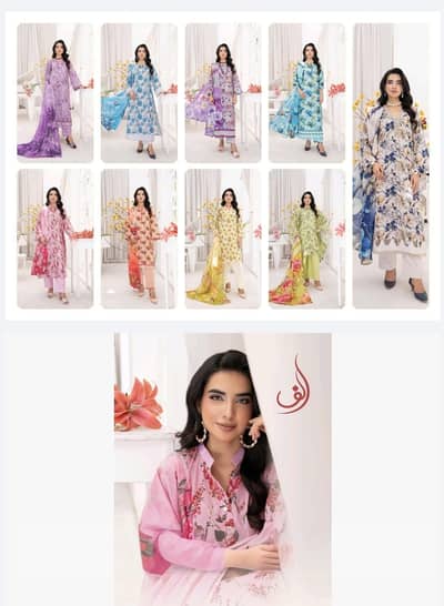 Ladies 3 piece Embroiderd suit. Original Alif.