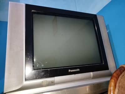 Old Panasonic CRT Television (TV) with Trolley