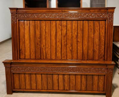 Brand New Pure Wooden Shisham King Size Double bed