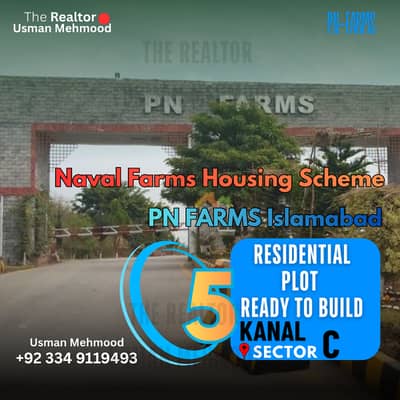 5 Kanal Corner Plot for Sale in Naval Farms Housing Scheme Sector C Islamabad | Mesmerizing View