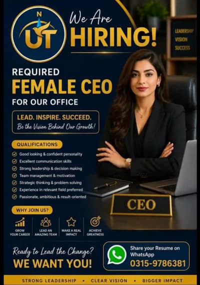 Required Female Staff for Travel Office