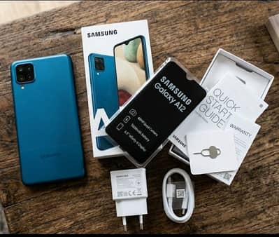 Samsung Mobile A12. with complete box. .