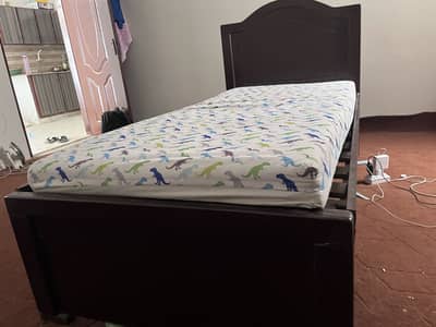 Single Bed With Foam