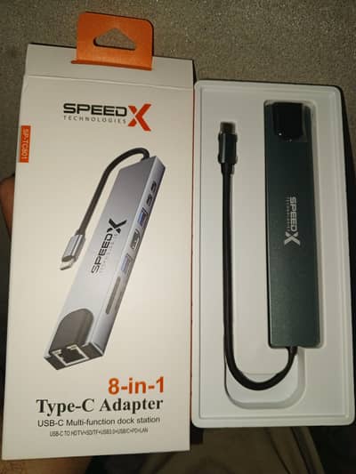 Speed X 8 in 1 Type C Adapter Dock Station