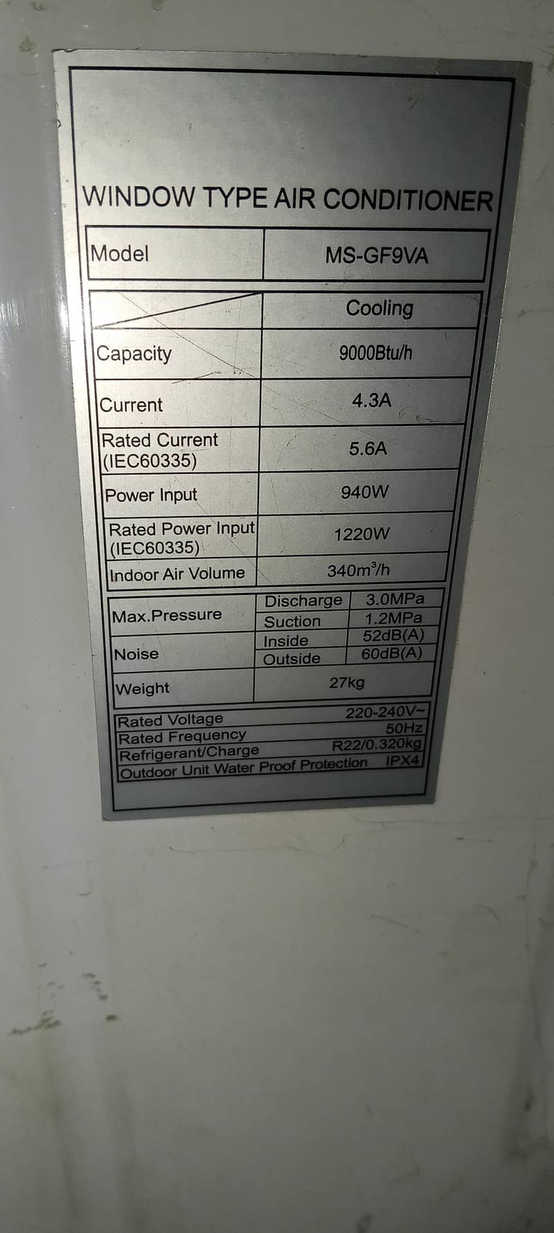 window ac 0