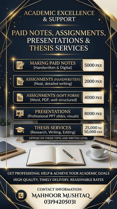 Assignment writing, thesis writing