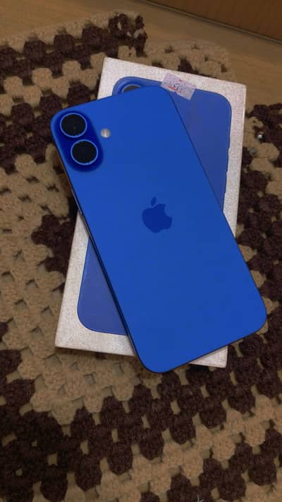 Apple iPhone 16 Plus 256GB JV 10/10 Blue With Box + cable