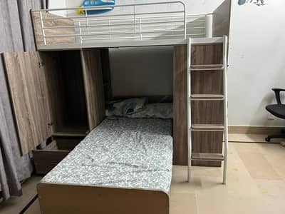 Interwood Bunk Bed with Storage & Wardrobe – Excellent Condition