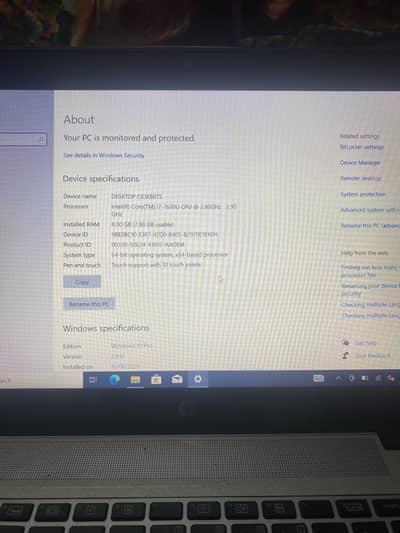 Hp elitebook Core i7 7th Generation Touch Screen,8Gb Ram 256Gb SSd,