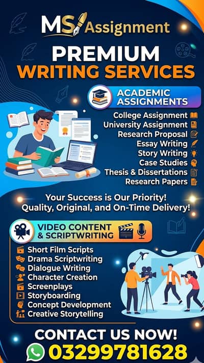 Assignment writing/ Script writing/ Research proposal