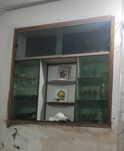 Wall Fixed Showcase/Cupboard with Mid Door