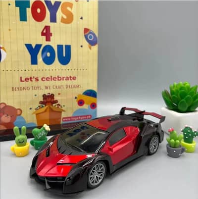 Electric RC Racing Car For Boys Red Black.