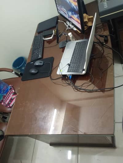Office Furniture Set For Sale 2 Table with Glass Top
