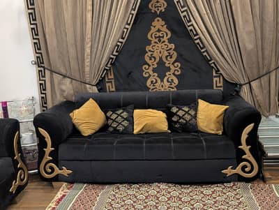 6 Seater Sofa Set Black Colour