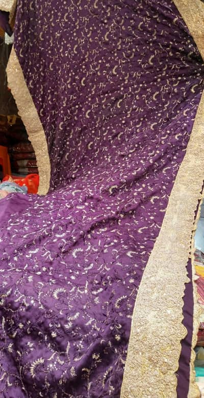 dark purple  saree used one time!