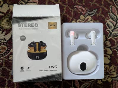 TWS Stereo True Wireless Earbuds ENC Fast Charging White Brand New