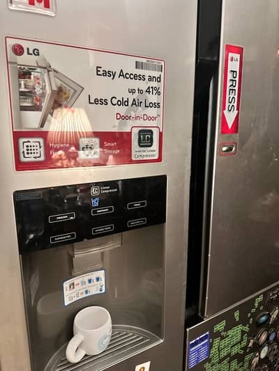 LG side by side 2 1/2 door refrigerator with ice maker