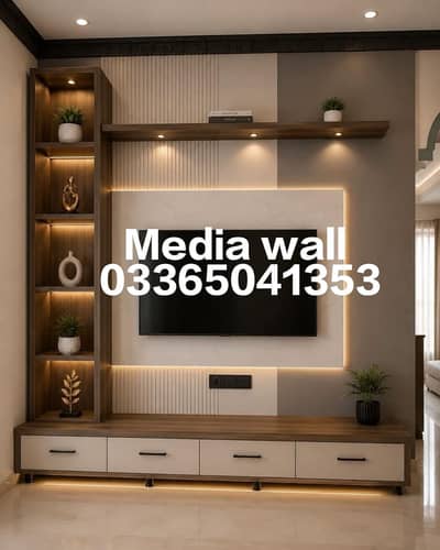 Media wall/ Led rack / Bed back wall // floor/ ceiling