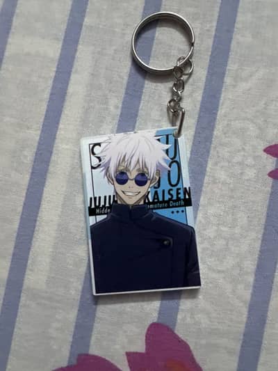 Gojo saturo keychain and narutomaki keychain
