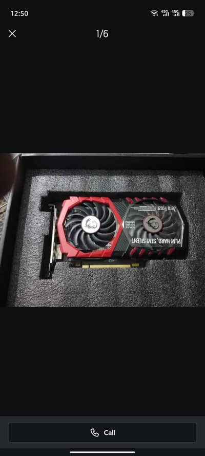 Selling MSI GTX 1050ti x4g gaming