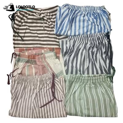 Summer Cotton Trousers for Men Multicolor, Casual Wear Cotton Pajamas,
