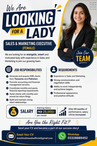 Sales & Marketing Executive (Female)