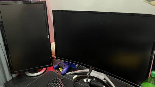 Selling gaming Monitor bundle + Headphones