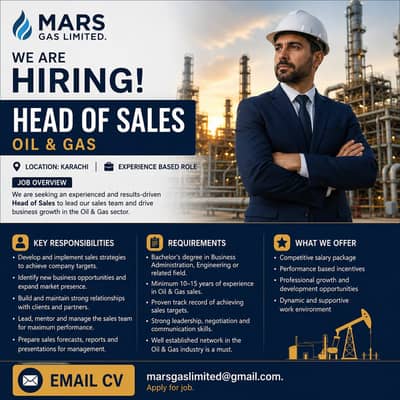 HIRING – SALES & MARKETING EXPERIENCED CANDIDATES ONLY.