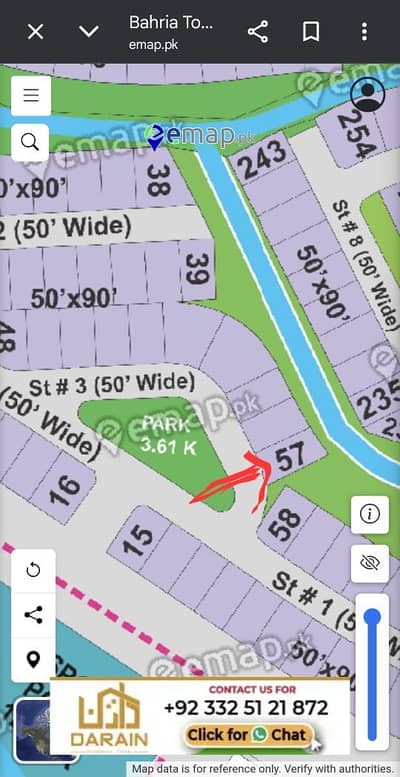 Block P , park face, semi-cornor, back open plot