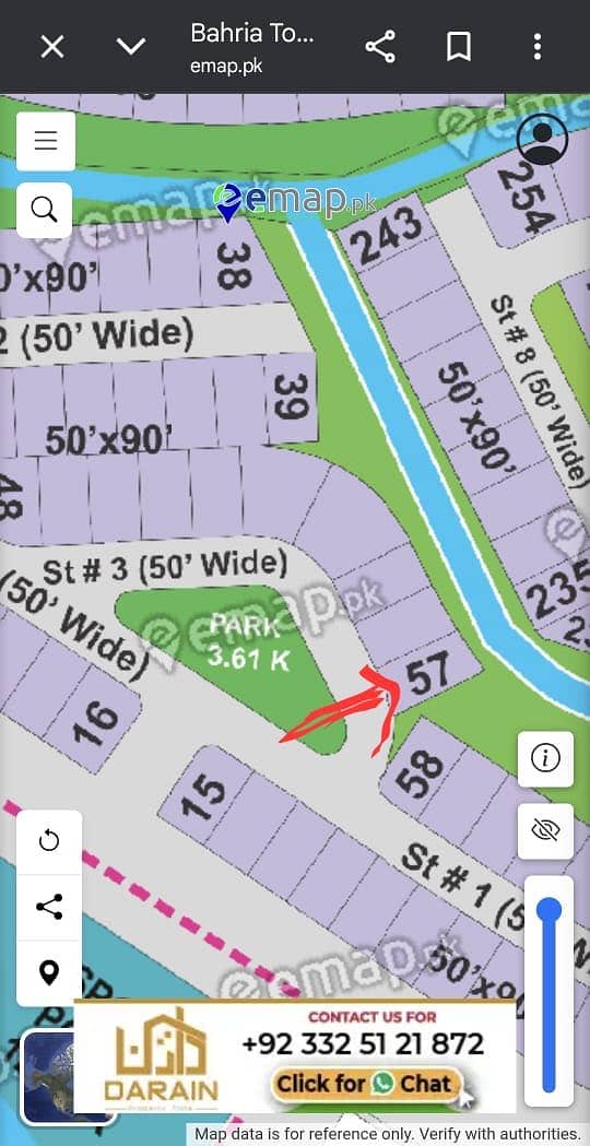 Block P , park face, semi-cornor, back open plot 0