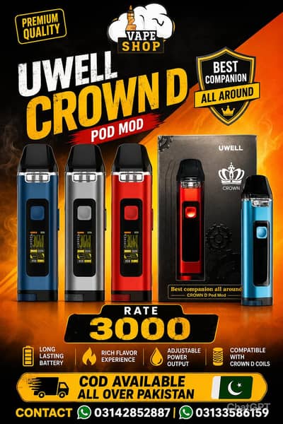 crown D pod  more vape and pods available