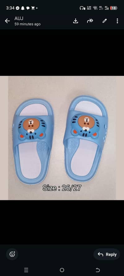 kids slipper in different sizes available. . . cod allow