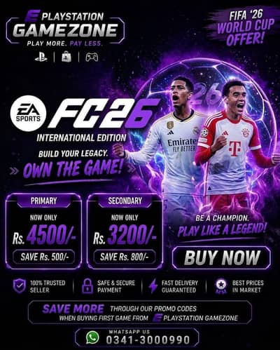 PS5/PS4 Fc26, First light 007, Ghost of yotei available digital games