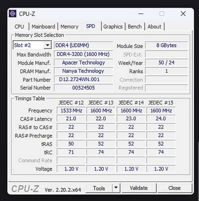8gb DDR4 3200mhz ram