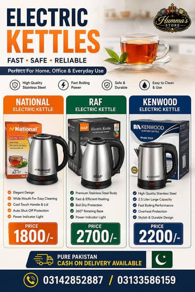 Nation Raf Kenwood Kettles aur bhi company k brand new achi price me