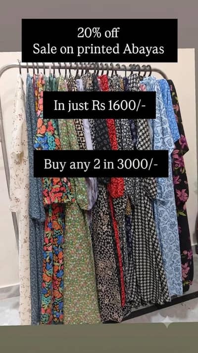 Sale on big flair printed abayas
