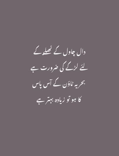 Larka chahiay daal chawal ke thailay k liay