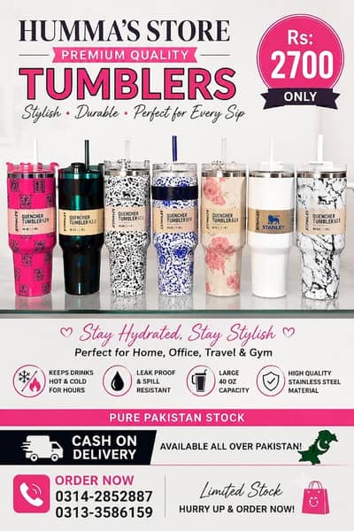 Imported Stainless Steel Tumbler | Hot & Cold Bottle | Premium Quality