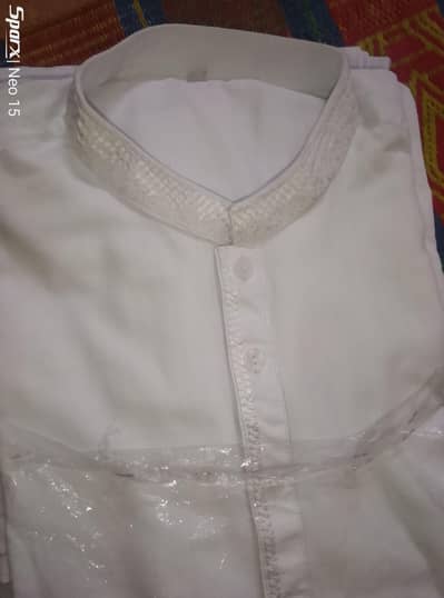stitched white gents suit