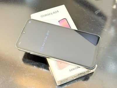 Samsung Mobile Galaxy A24 Silver with Box - 8/128 - 10/10