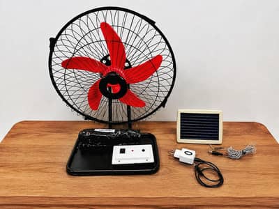 rechargeable fan with solar