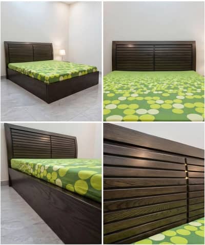 Kail Wood Queen Size Bed - Excellent Condition with mattress